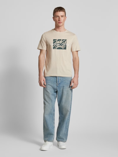 Jack & Jones T-Shirt aus reiner Baumwolle Modell 'COLTON' Offwhite 1