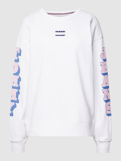 Tommy Jeans Sweatshirt mit Label-Print Weiß 2