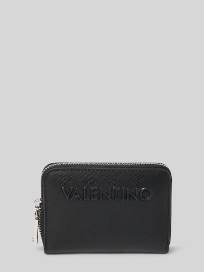 Produktfoto, Portemonnaie mit Label-Prägung Modell 'PANDIA' von VALENTINO BAGS in Schwarz, Reißverschluss, Hauptfach, diverse Einsteckfächer.