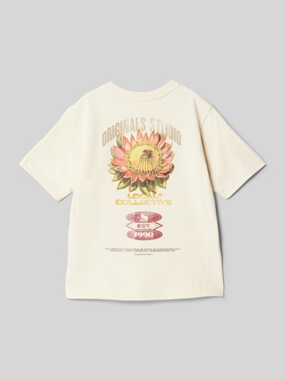 Jack & Jones T-Shirt mit Rundhalsausschnitt Modell 'ORRETIRO' Ecru 3