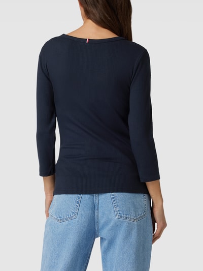 Tommy Hilfiger Longsleeve in Ripp-Optik Marineblau 5