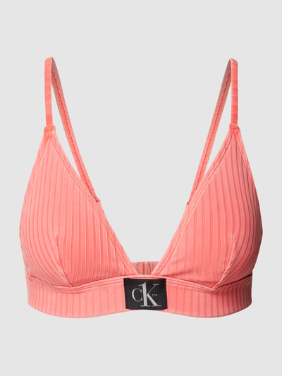 Calvin Klein Underwear Top bikini z detalem z logo Pomarańczowy 2