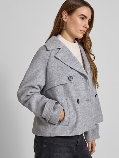 s.Oliver RED LABEL Kurtka o kroju relaxed fit z dodatkiem wełny Jasnoszary melanż 3