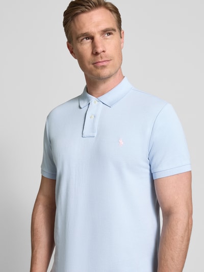 Polo Ralph Lauren Poloshirt mit Label-Stitching Hellblau 3