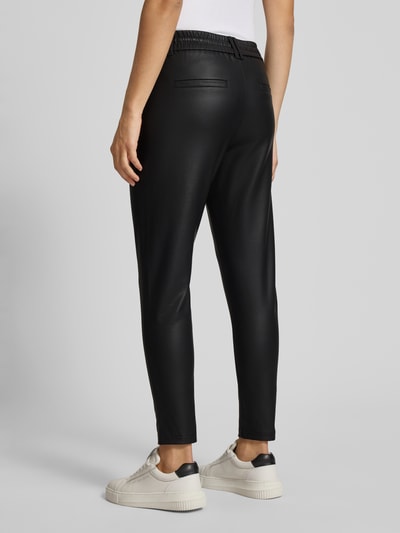 Only Straight Leg Kunstlederhose mit elastischem Bund Modell 'POPTRASH' Black 5