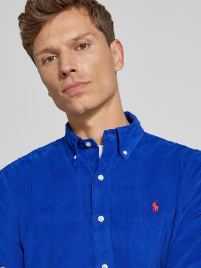 Polo Ralph Lauren Custom fit vrijetijdsoverhemd met logostitching Koningsblauw - 3