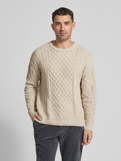 Scotch & Soda Strickpullover mit Rundhalsausschnitt Beige 4