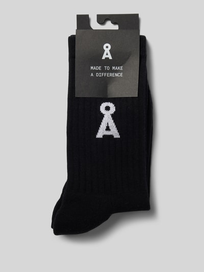 Armedangels Socken mit Logo-Detail Modell 'SAAMUS' Black 3