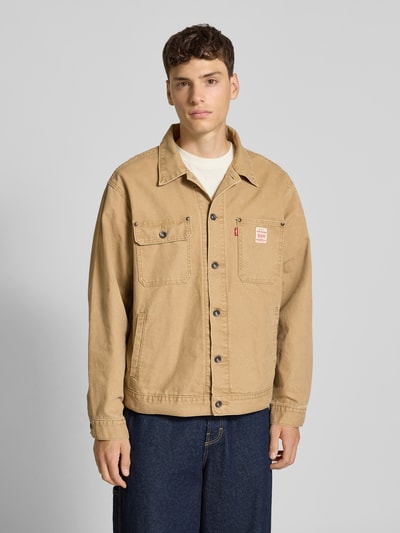 Levi's® Relaxed Fit Hemdjacke mit Brusttaschen Beige 4