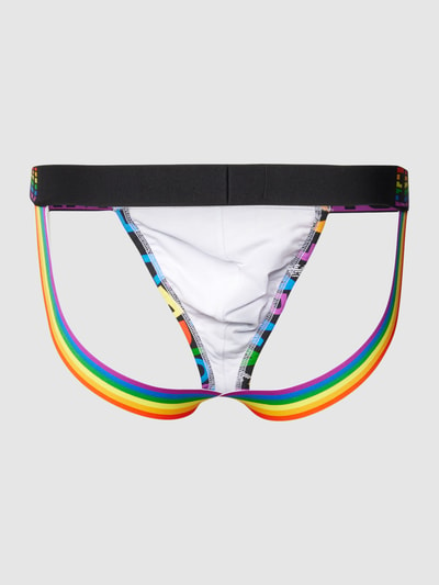 Emporio Armani Jockstrap mit eingewebtem Logo Modell 'RAINBOW' Black 3