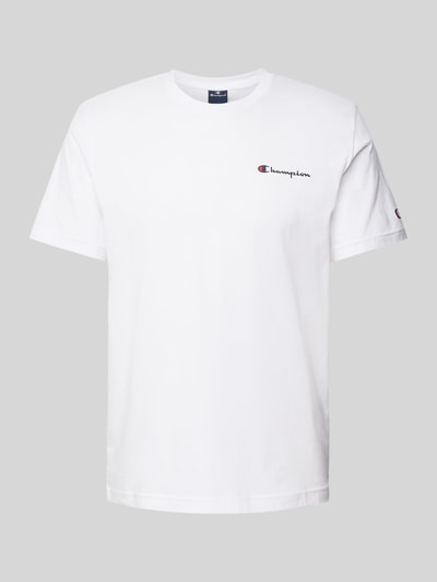 CHAMPION T-shirt z nadrukiem i naszywką z logo Biały 2