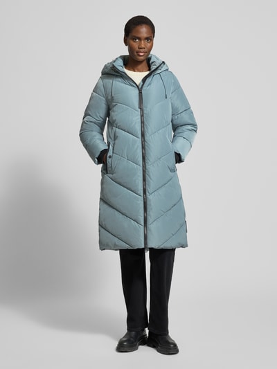 s.Oliver RED LABEL Gerader Steppmantel mit Kapuze Blau 4