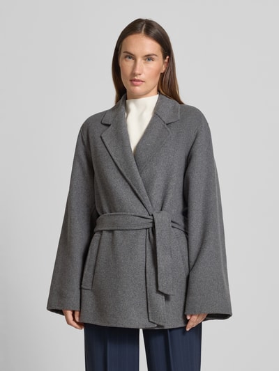 Jake*s Casual Jacke mit Viskose-Anteil in Wickel-Optik Mittelgrau Melange 4