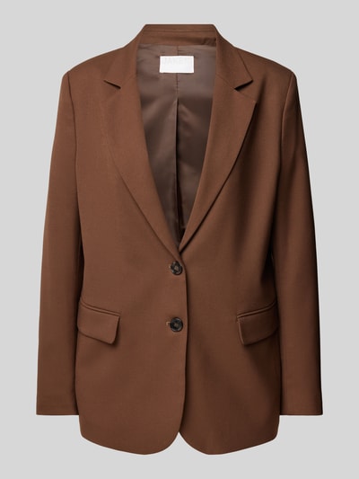 Jake*s Collection Blazer met reverskraag Middenbruin - 1