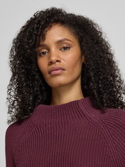 monari Strickpullover mit Stehkragen Bordeaux 3