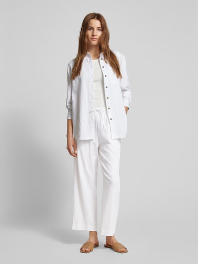 FREE/QUENT Stoffen broek met elastische band, model 'Lava' Offwhite - 1