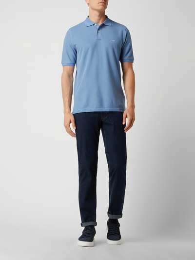 Fynch-Hatton Poloshirt aus Supima®-Baumwolle Jeansblau 1