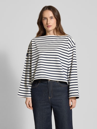Polo Ralph Lauren Oversized Pullover aus reiner Baumwolle Marine 4