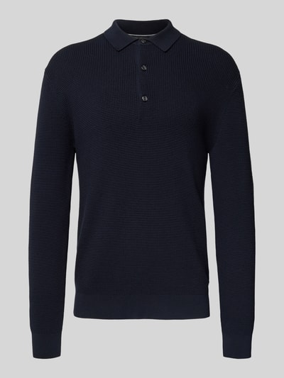 OLYMP Level Five Gebreide pullover met kentkraag Marineblauw - 2