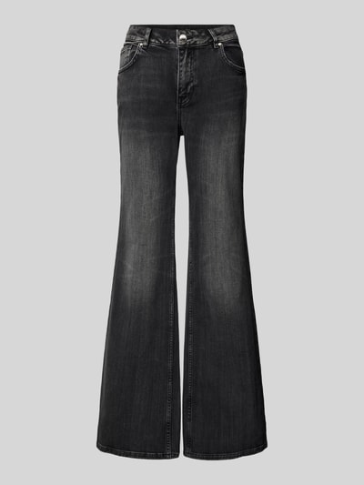 Oui Relaxed Flared Cut Jeans im 5-Pocket-Design Dunkelgrau 1