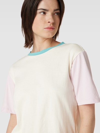 Jake*s Casual T-Shirt im Colour-Blocking-Design Offwhite 3