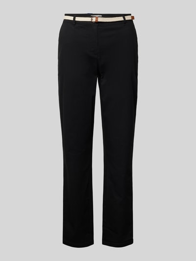 Christian Berg Woman Casual Fit Chino mit Gürtel Black 1