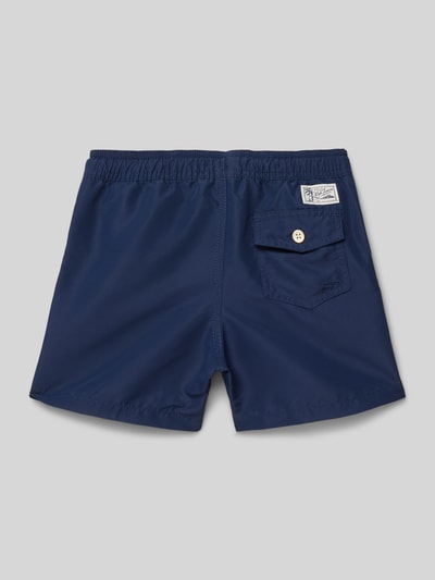 Polo Ralph Lauren Kids Zwembroek met labelstitching, model 'TRAVLR' Marineblauw - 3