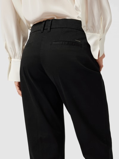 Brax Regular fit stoffen broek met persplooien, model 'STYLE.MARA' Zwart - 3