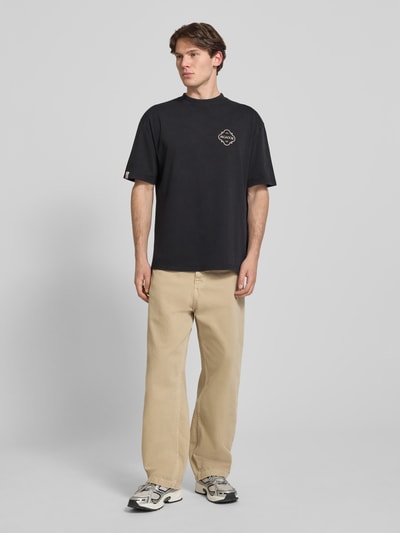 PEGADOR Oversized T-Shirt mit Label-Print Modell 'Paide' Anthrazit 1