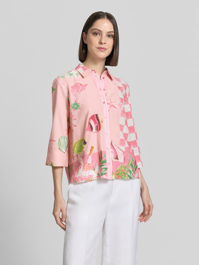 Smith and Soul Bluse aus Viskose-Mix mit Knopfleiste Modell 'Crazy Shirt' Pink 4