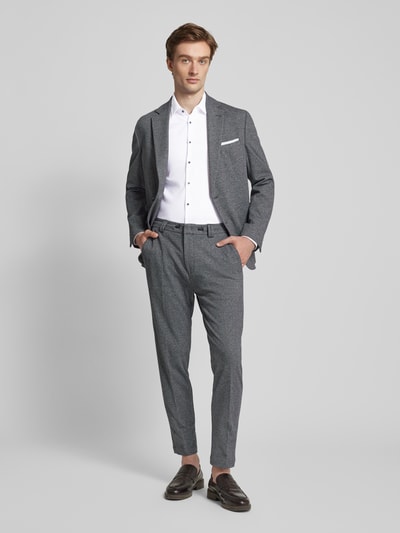 Jake*s Super Slim Fit Business-Hemd aus Two Ply mit Kentkragen Weiss 1