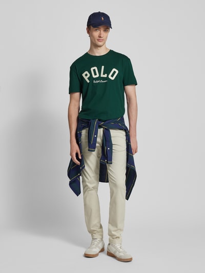 Polo Ralph Lauren T-shirt z detalem z logo Butelkowy zielony 1