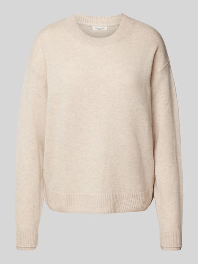 Christian Berg Woman Wollen pullover met ribboorden Beige gemêleerd - 1