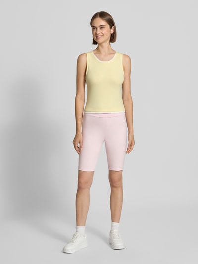 OH APRIL Top w efekcie warstw model 'Eden' Jasnożółty 1