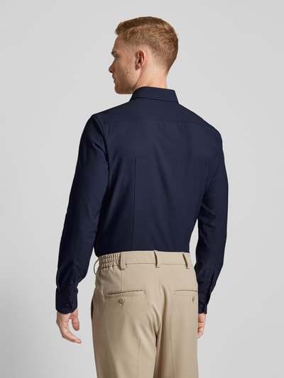 BOSS Slim fit zakelijk overhemd met haaikraag, model 'Hank' Marineblauw - 5