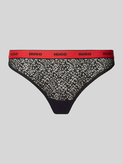 HUGO String mit elastischem Label-Bund Black 1