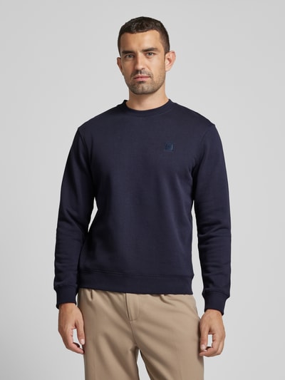 Scotch & Soda Sweatshirt mit gerippten Abschlüssen Dunkelblau 4