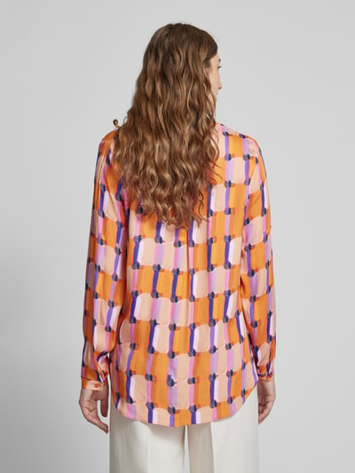 Eterna Blouse met all-over print Oranje - 5