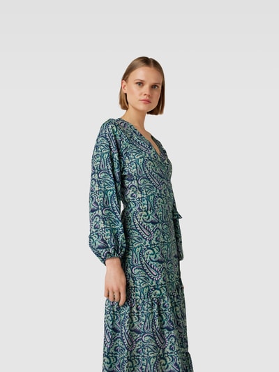 Hannah Artwear Maxikleid mit Paisley-Muster Dunkelblau 3