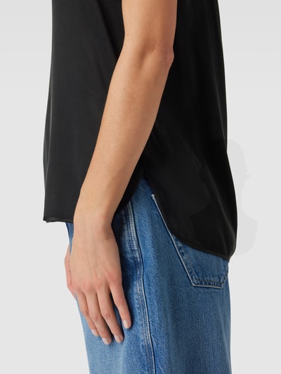 MaxMara Leisure Blousetop in effen design, model 'PAN' Zwart - 3