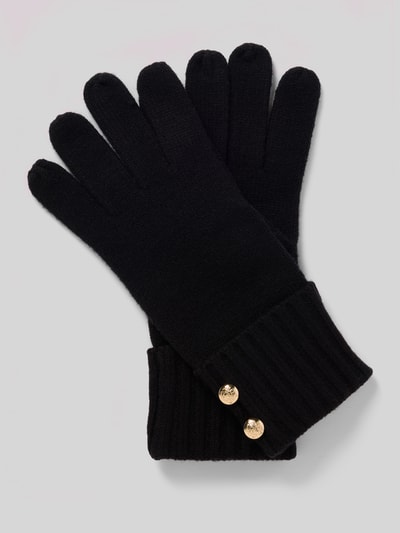 Lauren Ralph Lauren Rękawiczki z detalem z logo Czarny 1