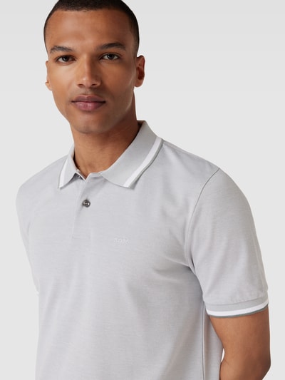 BOSS Poloshirt mit Label-Stitching Modell 'Parlay' Lind 3