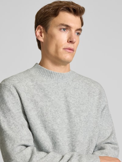 MCNEAL Strickpullover mit gerippten Abschlüssen Mittelgrau Melange 3