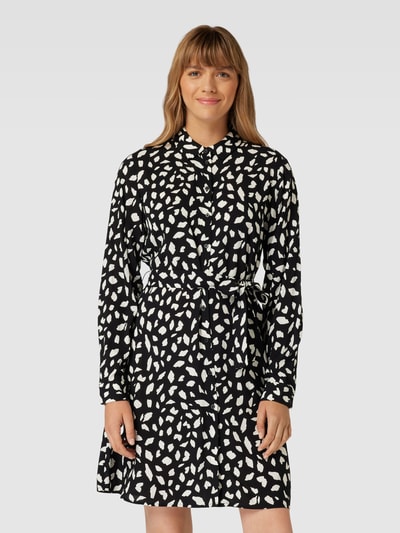 Vila Knielanges Kleid mit Allover-Muster Modell 'paya' Black 4