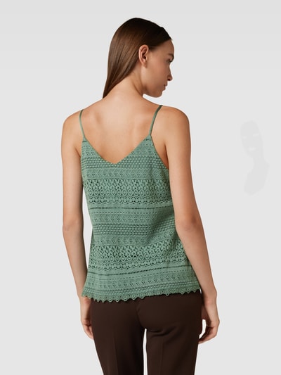 Vero Moda Top met bandjes en gehaakte kant, model 'HONEY LACE' Rietgroen - 5