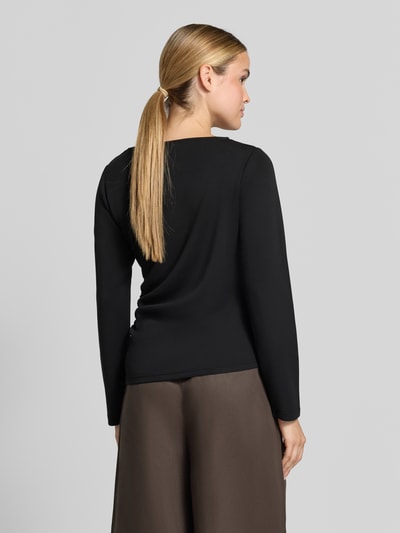My Essential Wardrobe Regular fit shirt met lange mouwen met rimpelingen model 'Helle' Black - 4