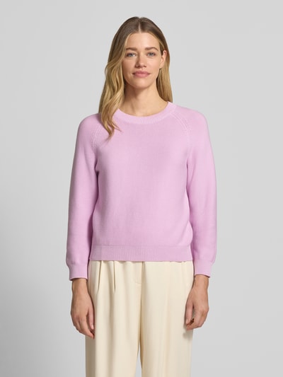 BOSS Boxy Fit Strickpullover aus reiner Baumwolle Modell 'FOVILA' Pink 4