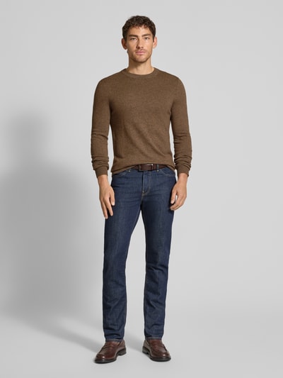 MCNEAL Strickpullover aus Woll-Mix mit Kaschmir-Anteil Mittelbraun Mel 1