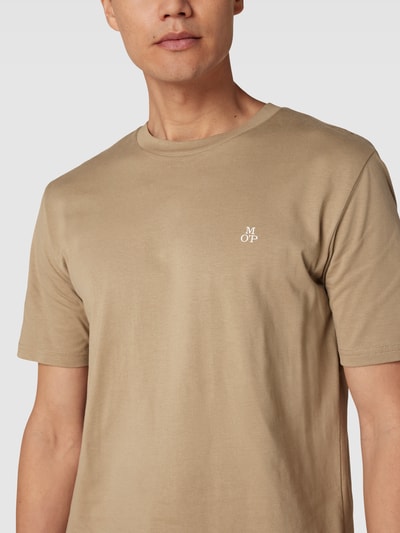 Marc O'Polo T-shirt met labelprint Leem - 3