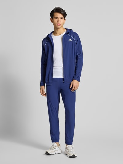 adidas Training Slim fit sweatpants met logoprint, model 'Tech' Donkerblauw - 1